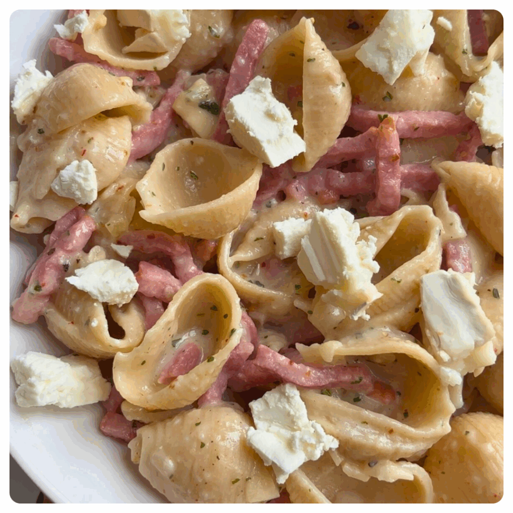 Pâtes chèvre miel recette